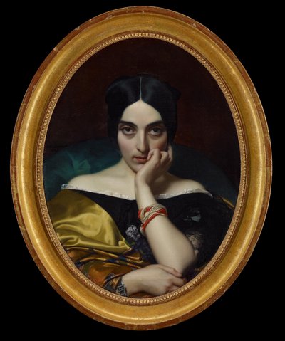 Porträt von Clémentine (Mrs. Alphonse) Karr, 1845 von Henri Lehmann